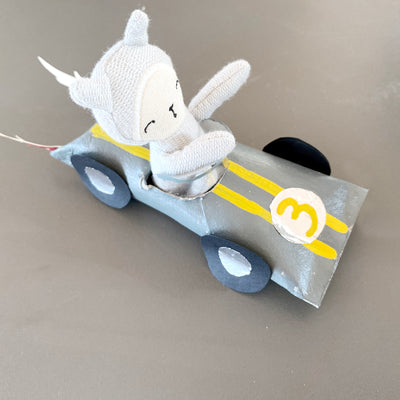 A RACE CAR FOR OUR COOL GREY BUNNY LINUS