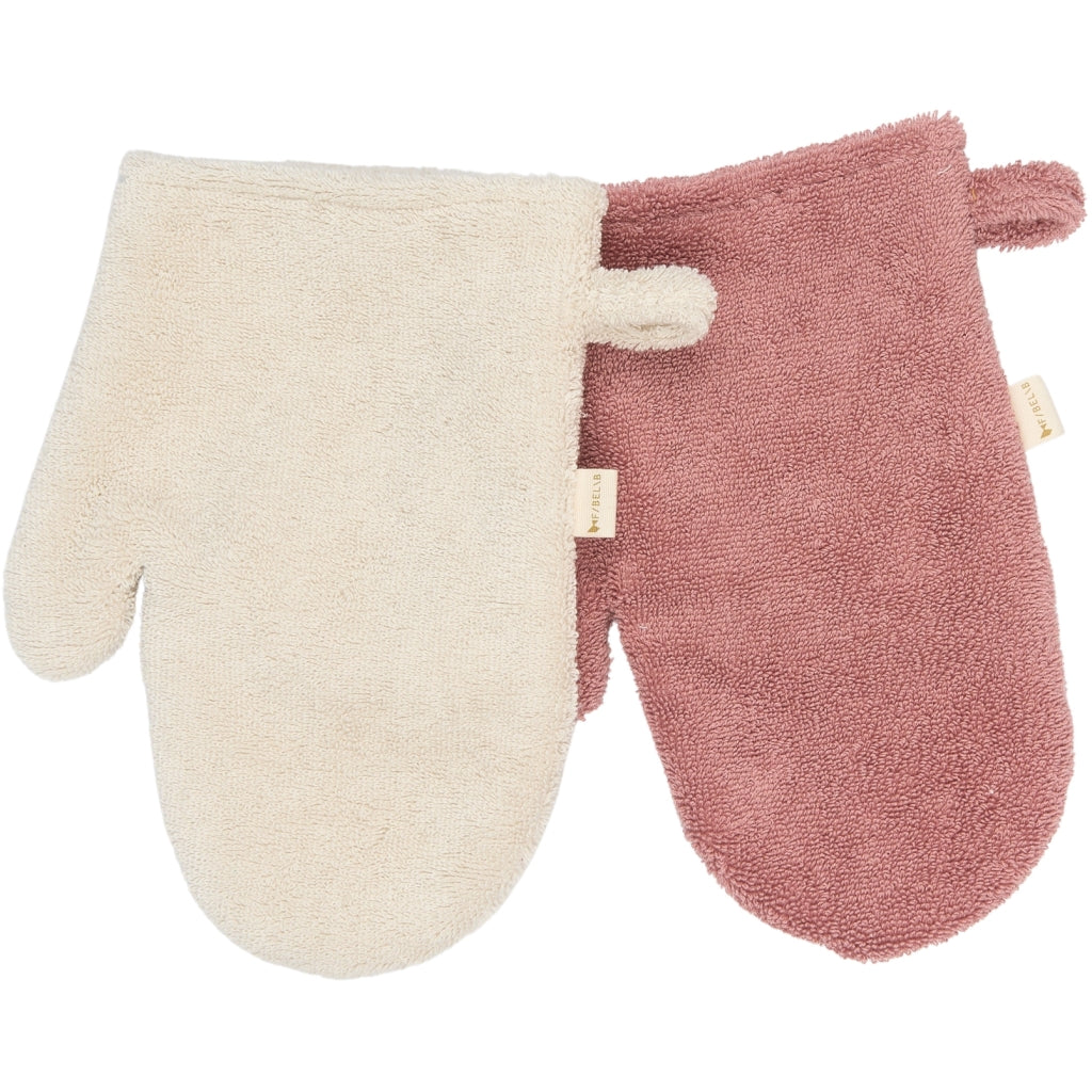 Fabelab Bath Mitts - 2 pack - Bear and Bunny Bathrobes & Towels Ash Rose