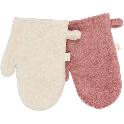 Fabelab Bath Mitts - 2 pack - Bear and Bunny Bathrobes & Towels Ash Rose