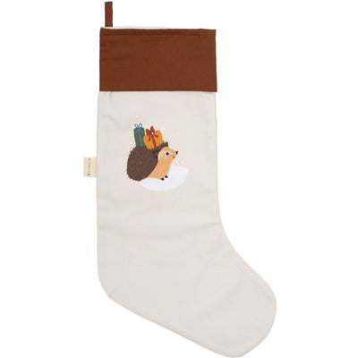 Fabelab Christmas Stocking - printed - Woodland Hedgehog Decoration