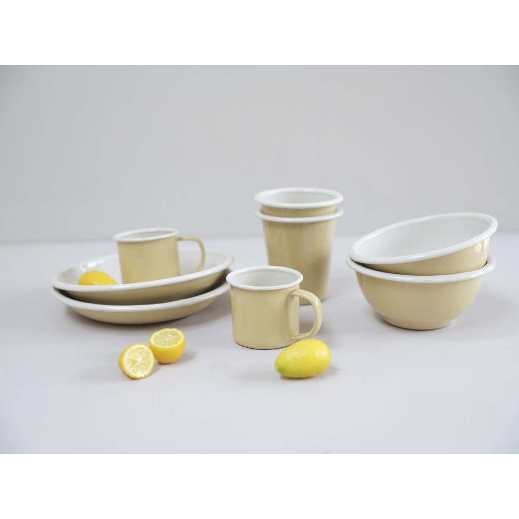 Fabelab Enamel Mug - Pale Yellow - 2 pcs Tableware Pale Yellow