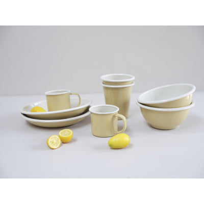 Fabelab Enamel Mug - Pale Yellow - 2 pcs Tableware Pale Yellow