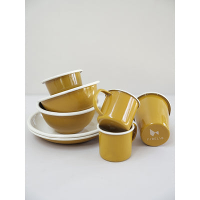 Fabelab Enamel Plate - Ochre - 2 pcs Tableware Ochre