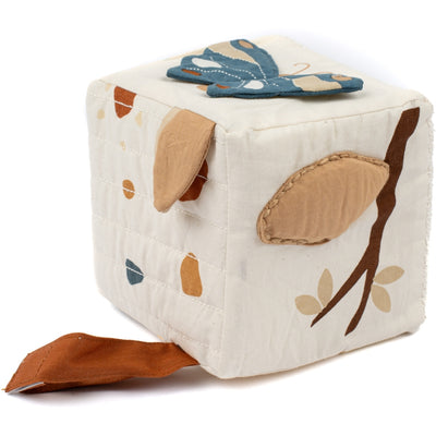 Fabelab Fabric Cube - Little Butterfly Baby Toys Natural (unbleached cotton)