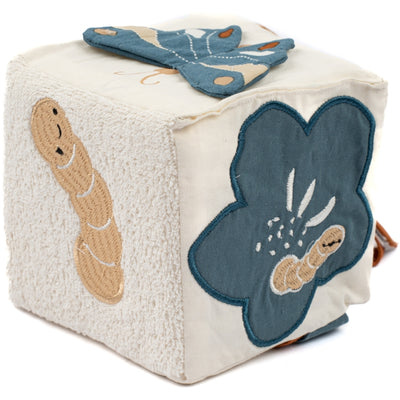 Fabelab Fabric Cube - Little Butterfly Baby Toys Natural (unbleached cotton)