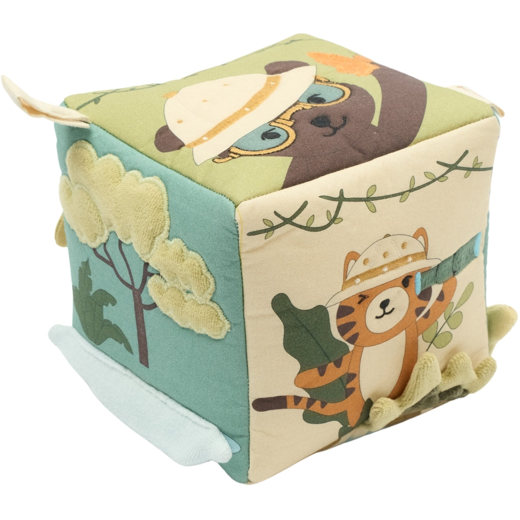 Fabelab Fabric Cube - Safari Baby Toys Seedpearl