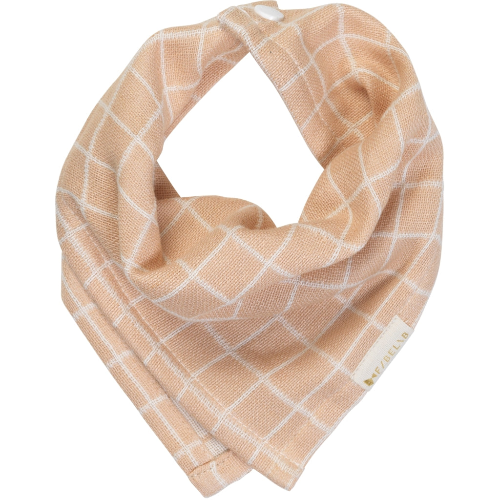 Fabelab Fold over Bib - Grid Bibs Dusty Rose