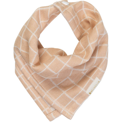 Fabelab Fold over Bib - Grid Bibs Dusty Rose