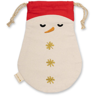 Fabelab Gift Bag - Snowman Decoration Natural (unbleached cotton)