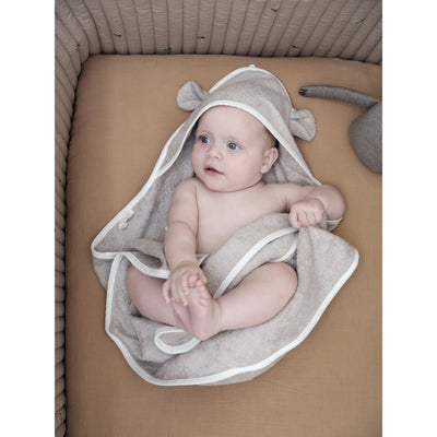 Fabelab Hooded Baby Towel - Bear - Beige Bathrobes & Towels Beige
