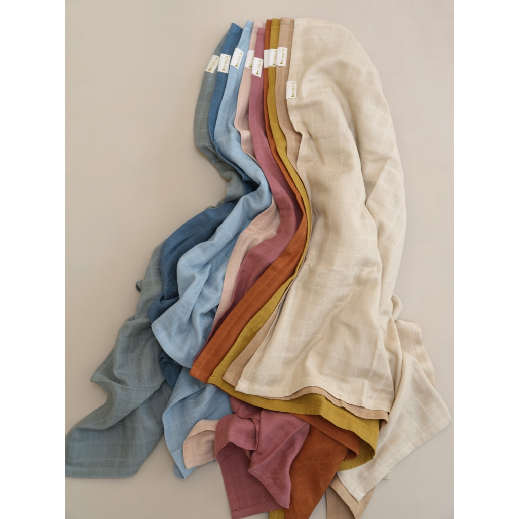 Fabelab Muslin - Dusty Rose Mix - 4 pack Swaddles & Muslin Cloths Multi Colours
