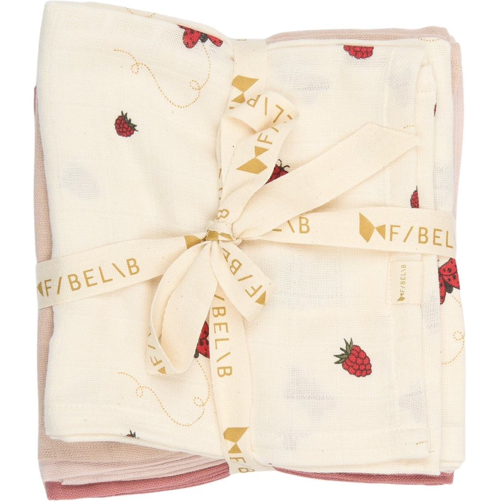 Fabelab Muslin 4-pack - Into The Garden Swaddles & Muslin Cloths Ash Rose