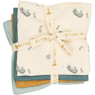 Fabelab Muslin 4-pack - Under The Sea Swaddles & Muslin Cloths Goblin Blue