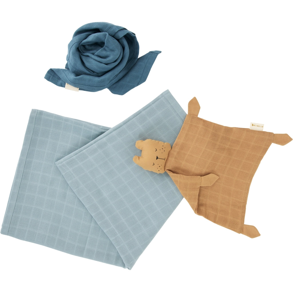Fabelab Newborn Baby Gift Box - Cottage Blue Mix Cuddles & Comforters & Teethers Multi Colours