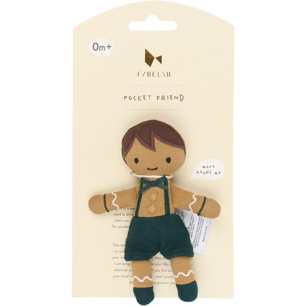 Fabelab Pocket Friend - Gingerbread Boy Dolls Ponderose Pine