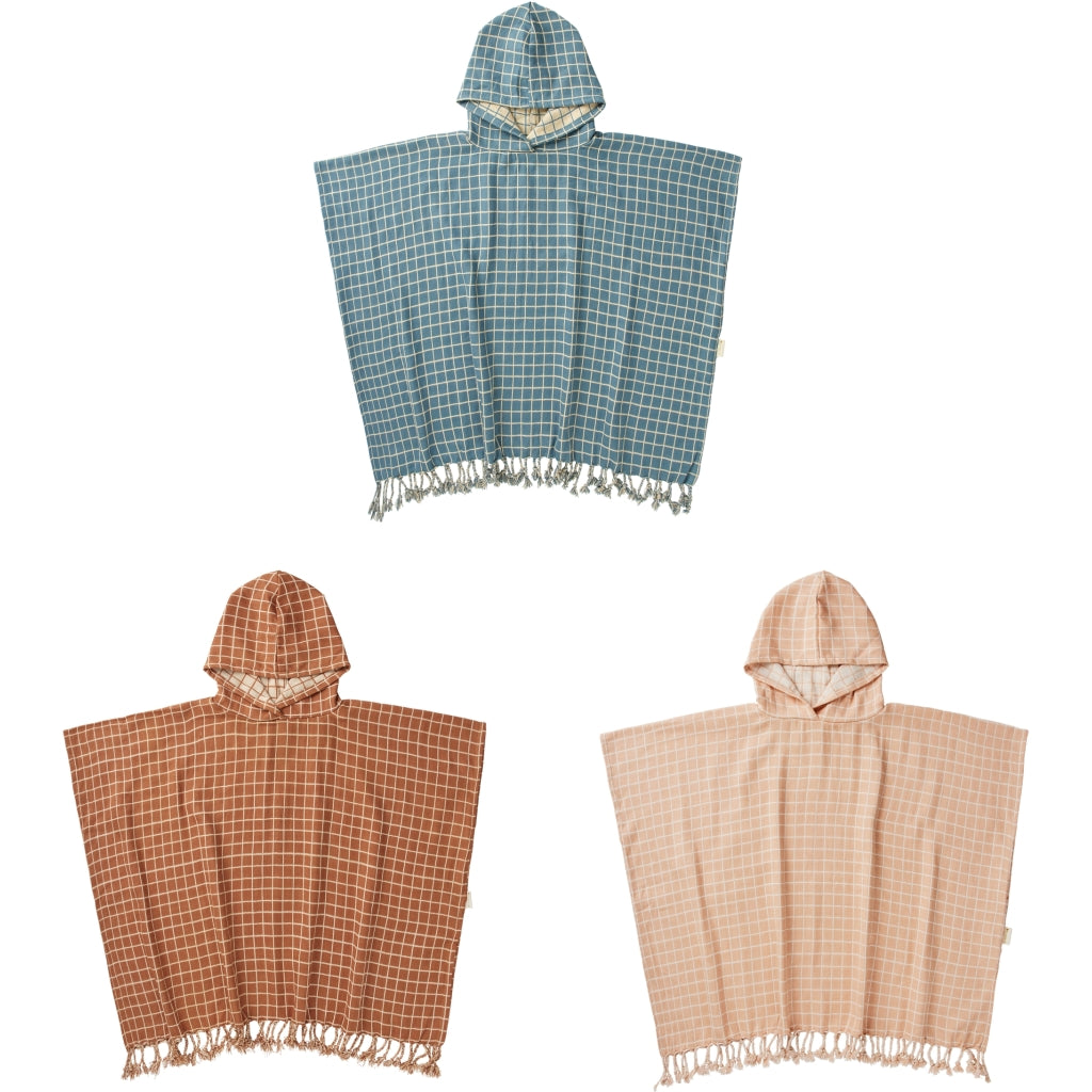 Fabelab Poncho - Grid Bathrobes & Towels