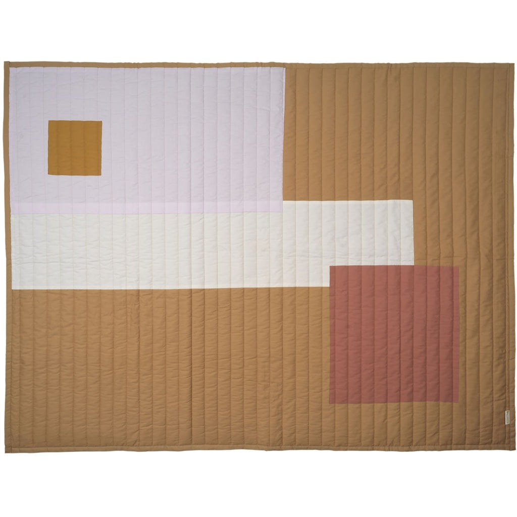 Fabelab Quilted Blanket Graphic - Caramel mix Bed Linen & Blankets Caramel