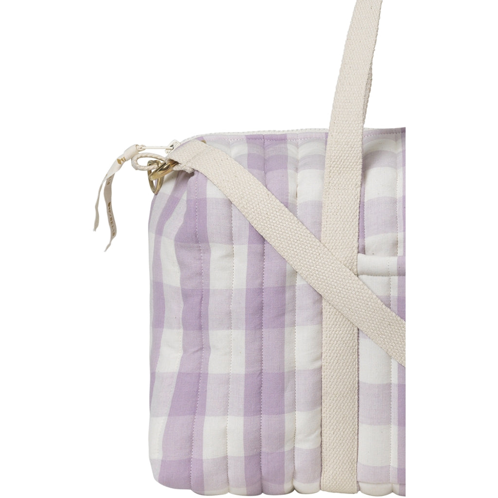 Fabelab Quilted Gym Bag - Lilac Checks Bags & Backpacks Lilac