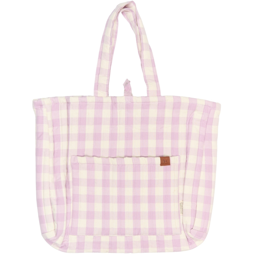 Fabelab - Quilted Tote Bag - Lilac Checks -