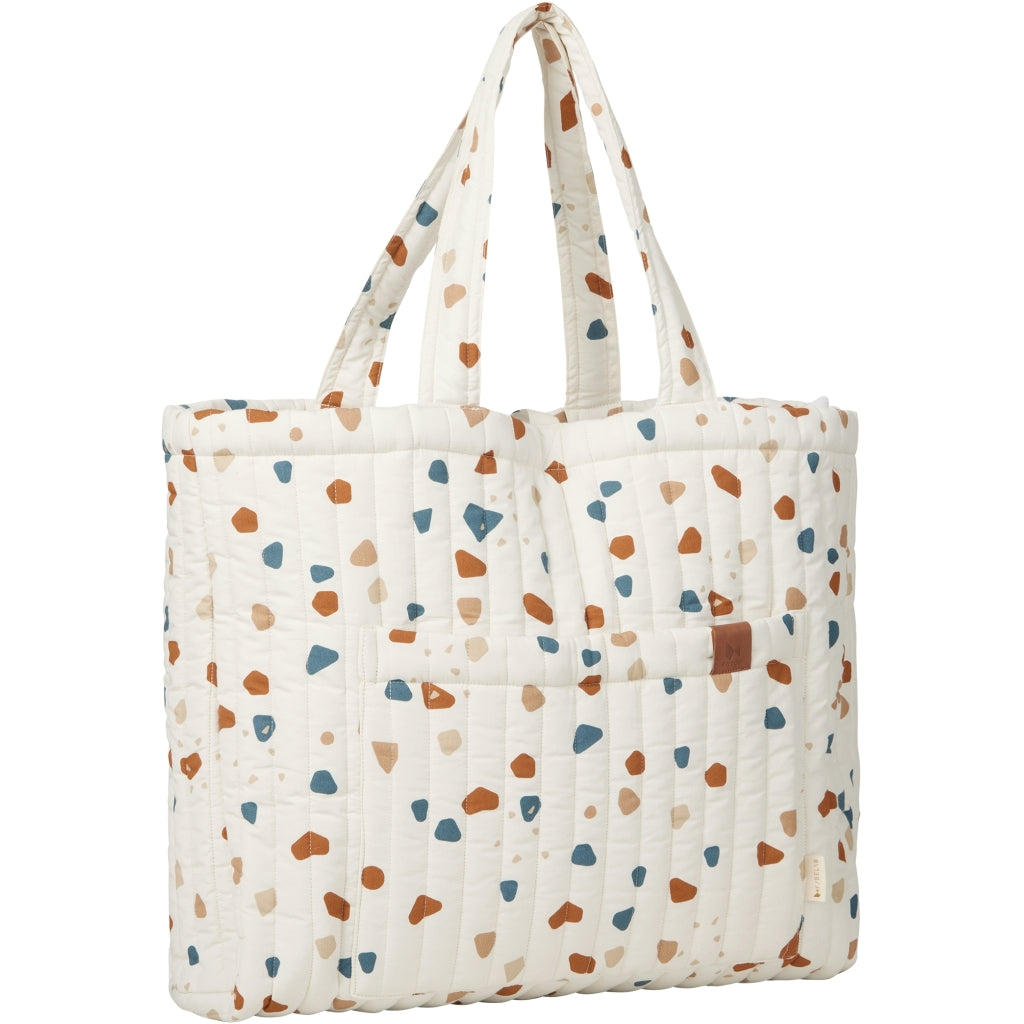 Fabelab Quilted Tote Bag - Terrazzo Bags & Backpacks Natural (unbleached cotton)