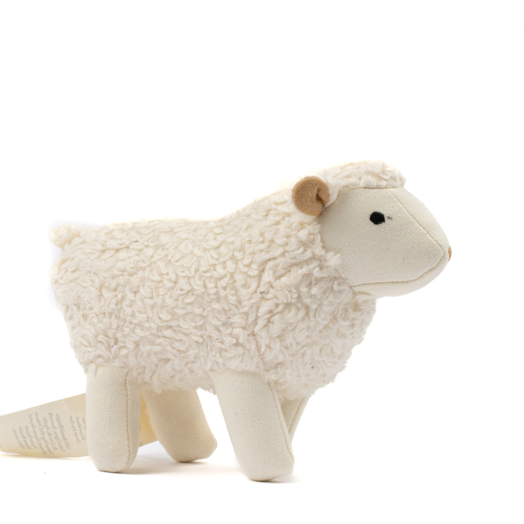 Fabelab Rattle - Sheep Sam Teddies Natural (unbleached cotton)