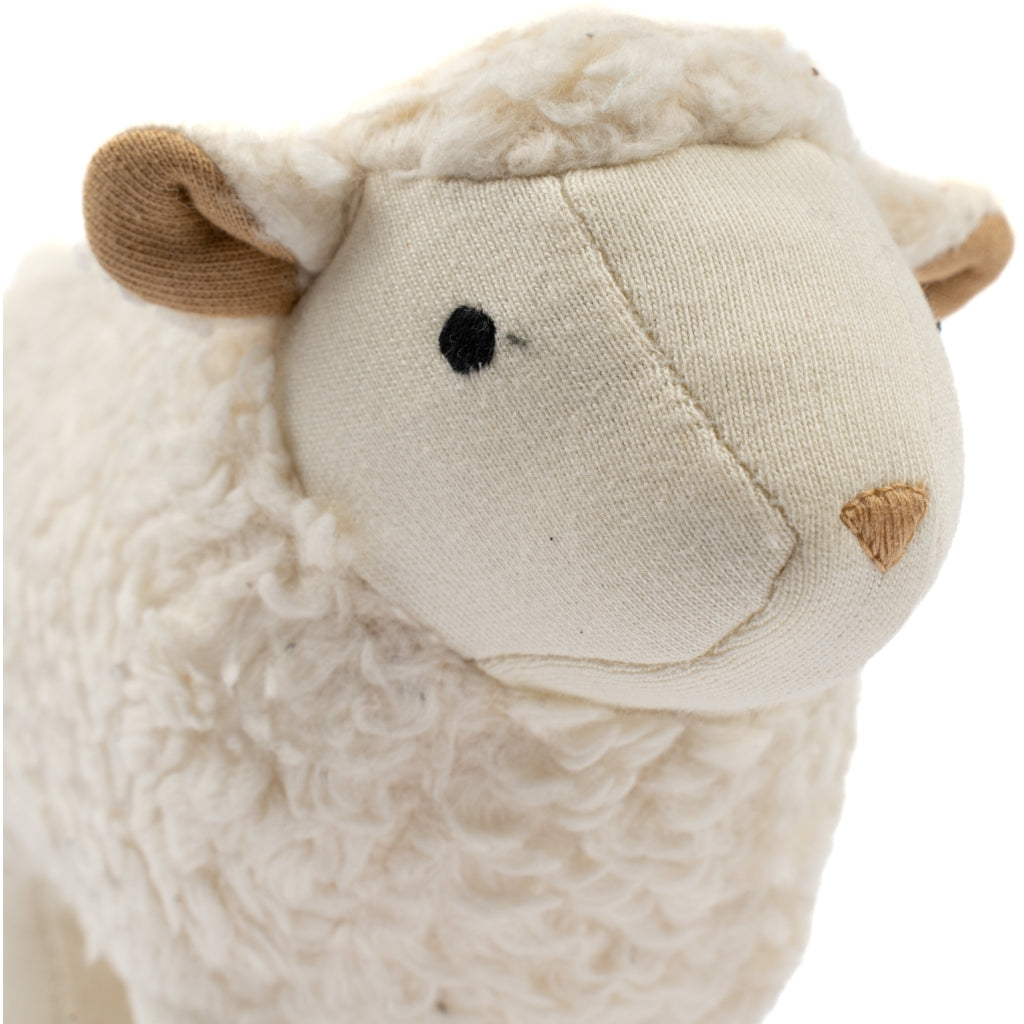 Fabelab Rattle - Sheep Sam Teddies Natural (unbleached cotton)