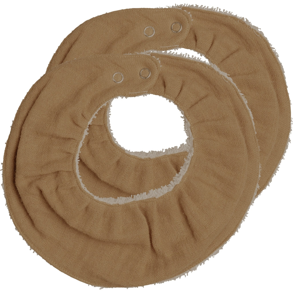 Fabelab Ruffle Bib - Caramel - 2 pack Bibs Caramel