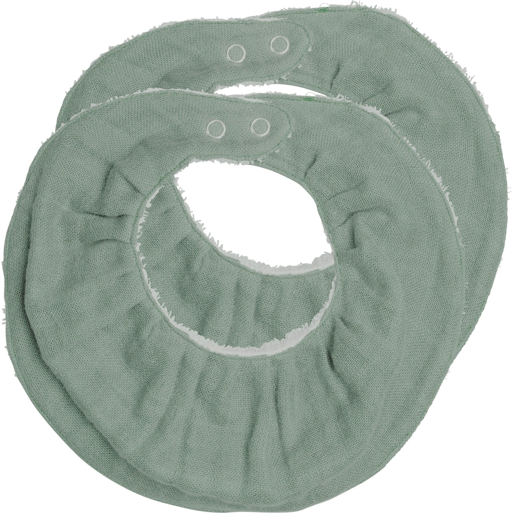 Fabelab Ruffle Bib - Eucalyptus - 2 pack Bibs Eucalyptus