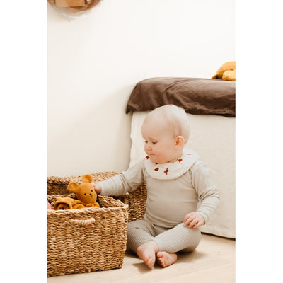 Fabelab Ruffle Bib 3-pack - Into The Garden Bibs Ash Rose