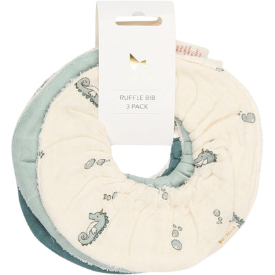 Fabelab Ruffle Bib 3-pack - Under The Sea Bibs Goblin Blue