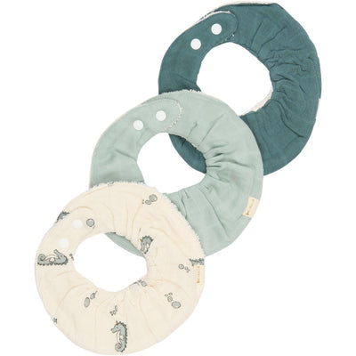 Fabelab Ruffle Bib 3-pack - Under The Sea Bibs Goblin Blue