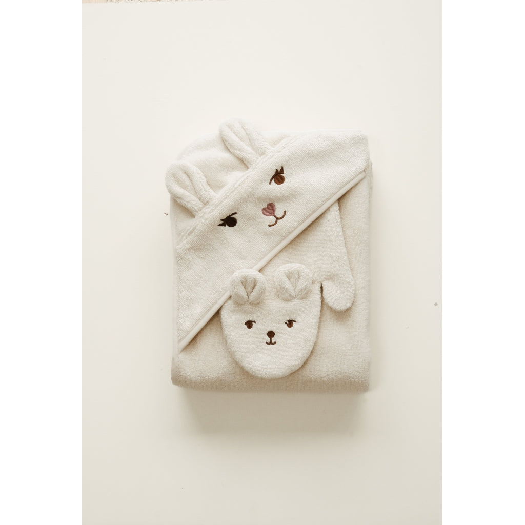 Fabelab Towel - Bunny Bathrobes & Towels Moon Beam