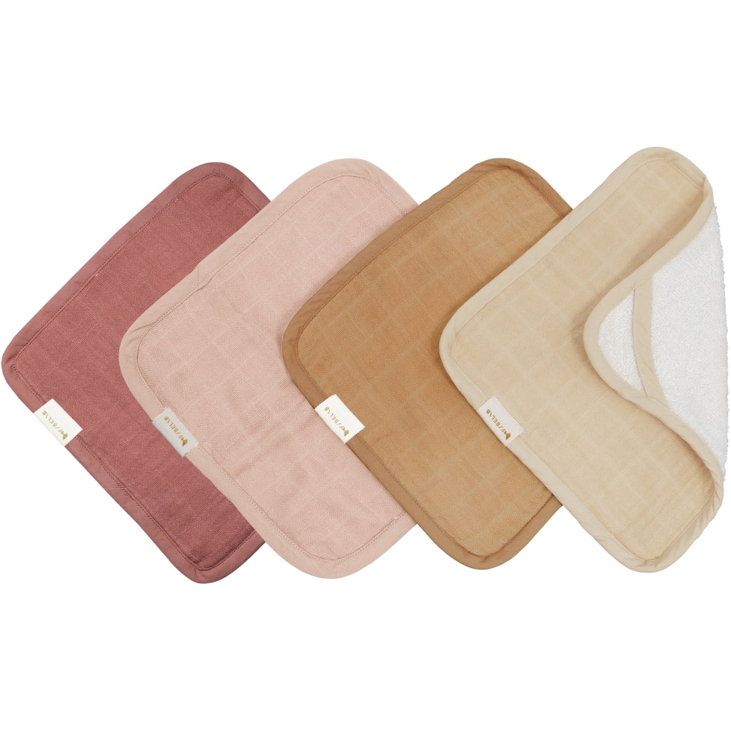 Fabelab Wash Cloth - 4 pack - Dusty Rose Mix Bathrobes & Towels Multi Colours
