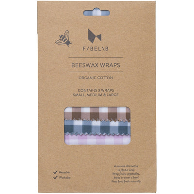 Fabelab Beeswax Wraps - Lilac mix - 3 pack Lunchboxes & Containers Lilac