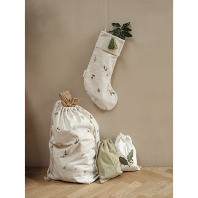 Fabelab Gift Bag - Holly embroidery - Birch Decoration Birch