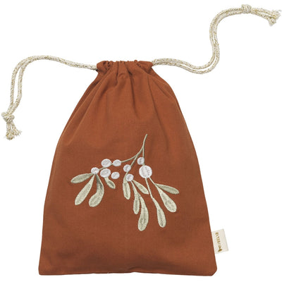 Fabelab Gift Bag - Mistletoe embroidery - Cinnamon Decoration Cinnamon