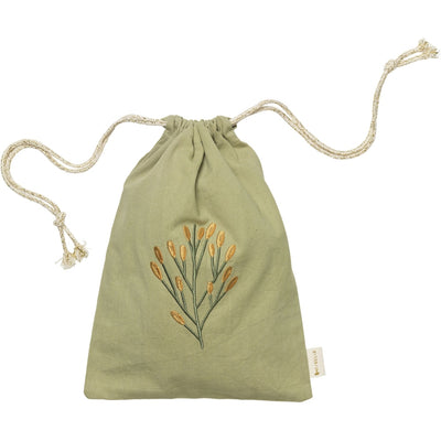 Fabelab Gift Bag - Pine embroidery - Sage Decoration Caramel