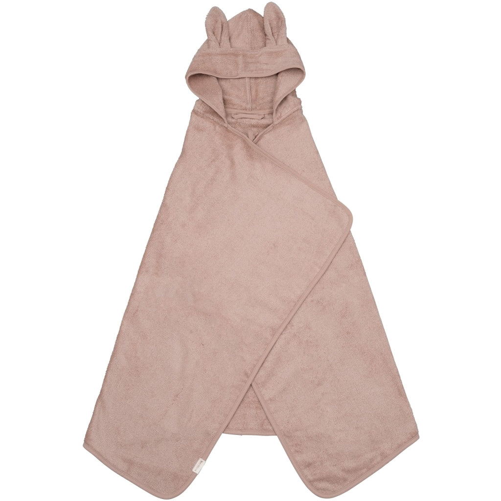 Fabelab Hooded Junior Towel - Bunny - Old Rose Bathrobes & Towels Old Rose