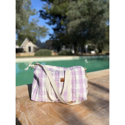 Fabelab Quilted Gym Bag - Lilac Checks Bags & Backpacks Lilac