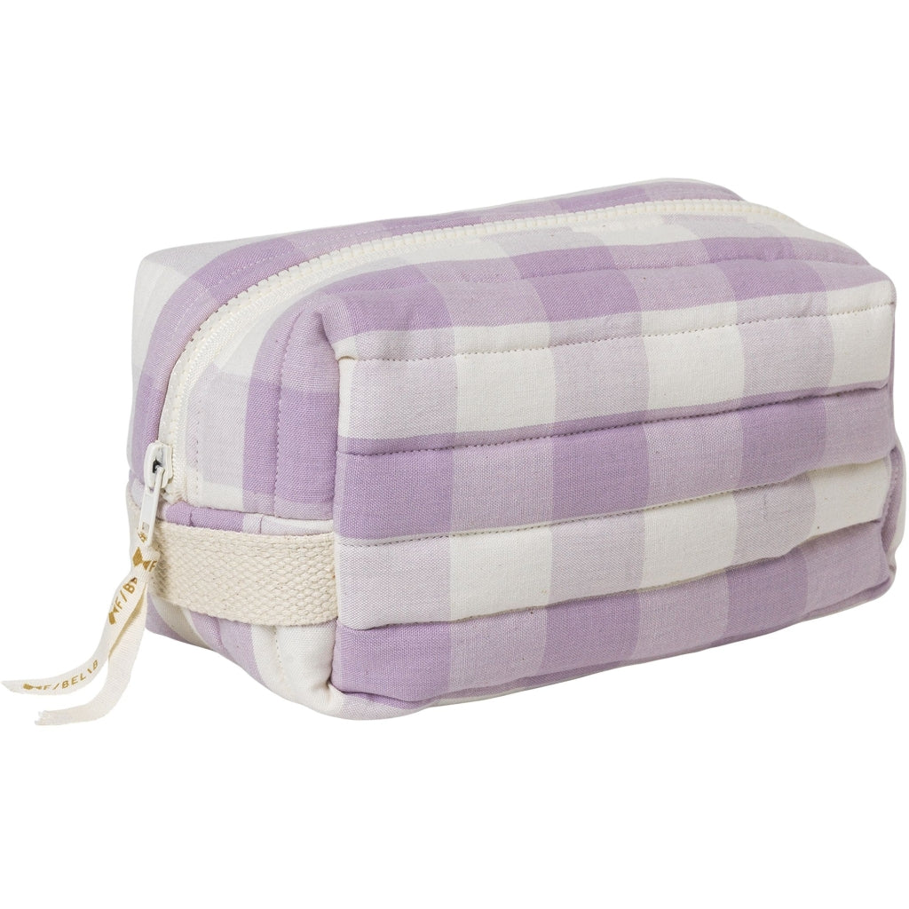 Fabelab Quilted Toiletry bag - Lilac Checks Toiletry Bags Lilac