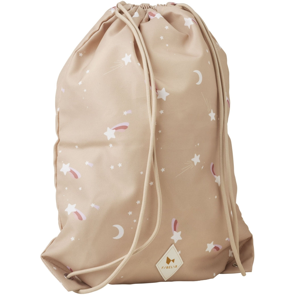 Fabelab String Bag - Shooting Star - Caramel Bags & Backpacks Multi Print