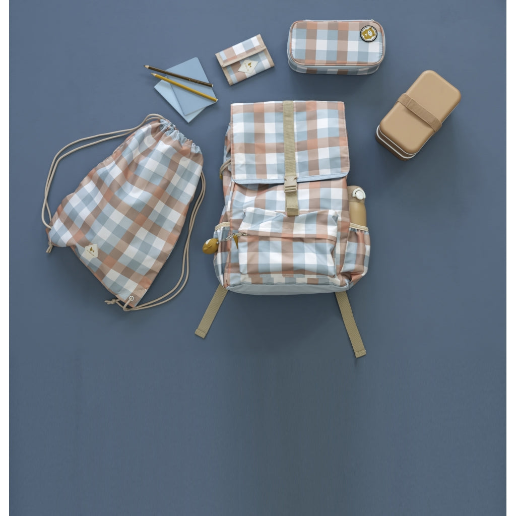 Fabelab Wallet - Cottage Blue Checks Bags & Backpacks Multi Print